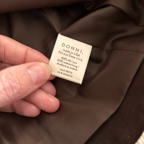 Donni x Nully Silk Taffeta NWT Brown Button-Up Women's Top Vest S - Picture 4 of 5